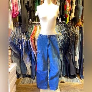 Vintage 1990’s Aeropostale Cargo denim high rise dark wash jeans